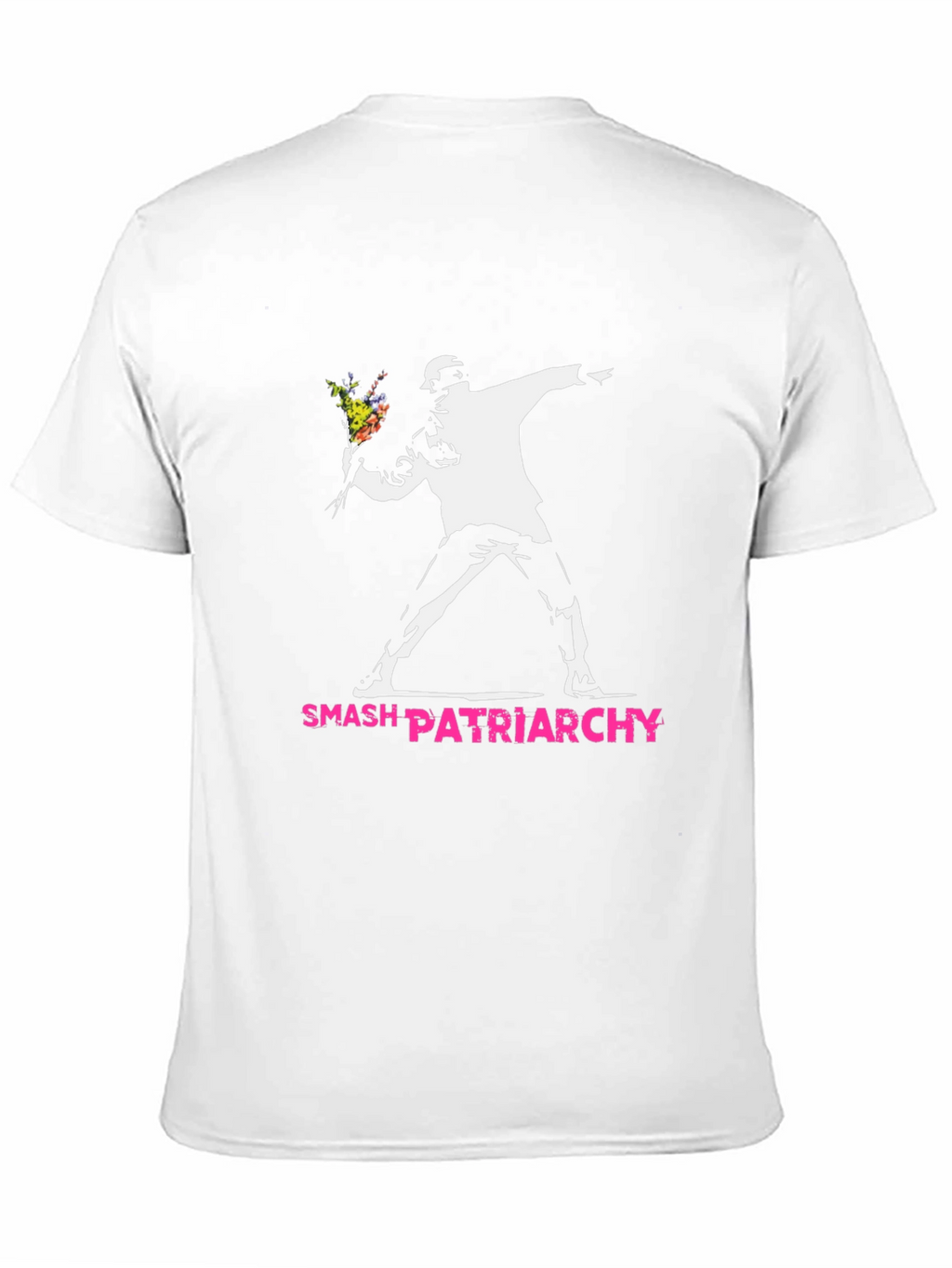 Smash Patriarchy T-Shirt - Banksy Inspired Flower Thrower Tee
