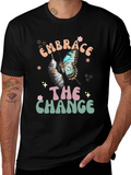 Embrace The Change Butterfly Graphic T-Shirt