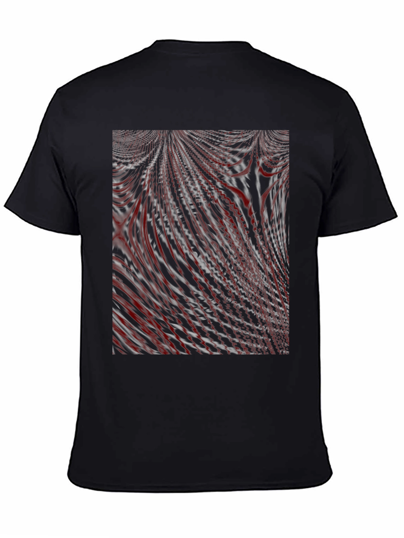 Abstract Lines Graphic Tee - Modern Black T-Shirt