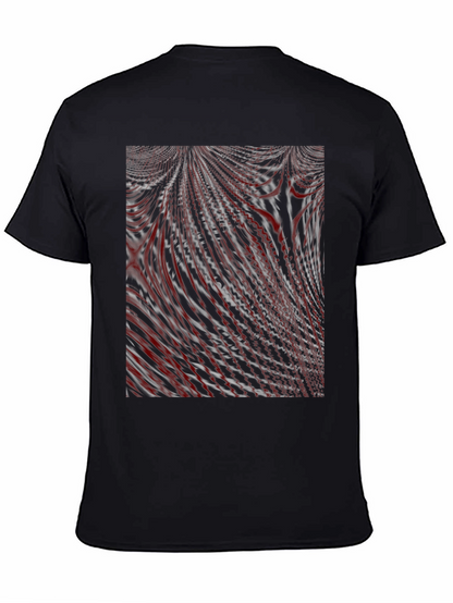 Abstract Lines Graphic Tee - Modern Black T-Shirt