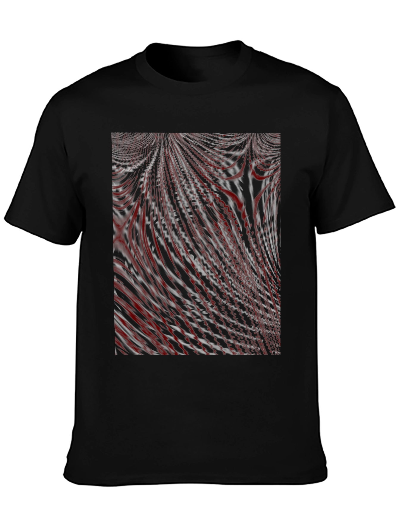 Abstract Lines Graphic Tee - Modern Black T-Shirt