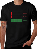 Battery Level Family T-Shirt - Mom Dad Baby