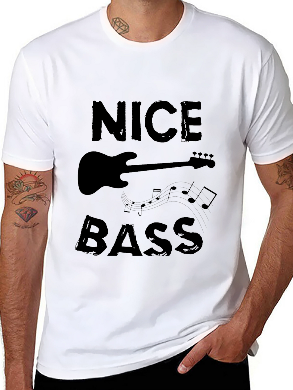 Nice Bass Guitar T-Shirt - Classic Music Lover Tee