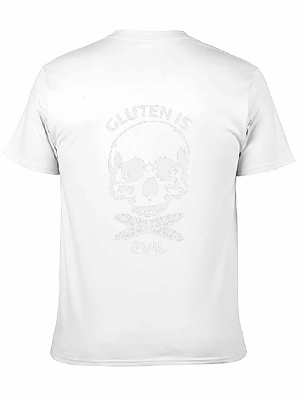 Gluten is Evil T-Shirt - Skull & Crossbones