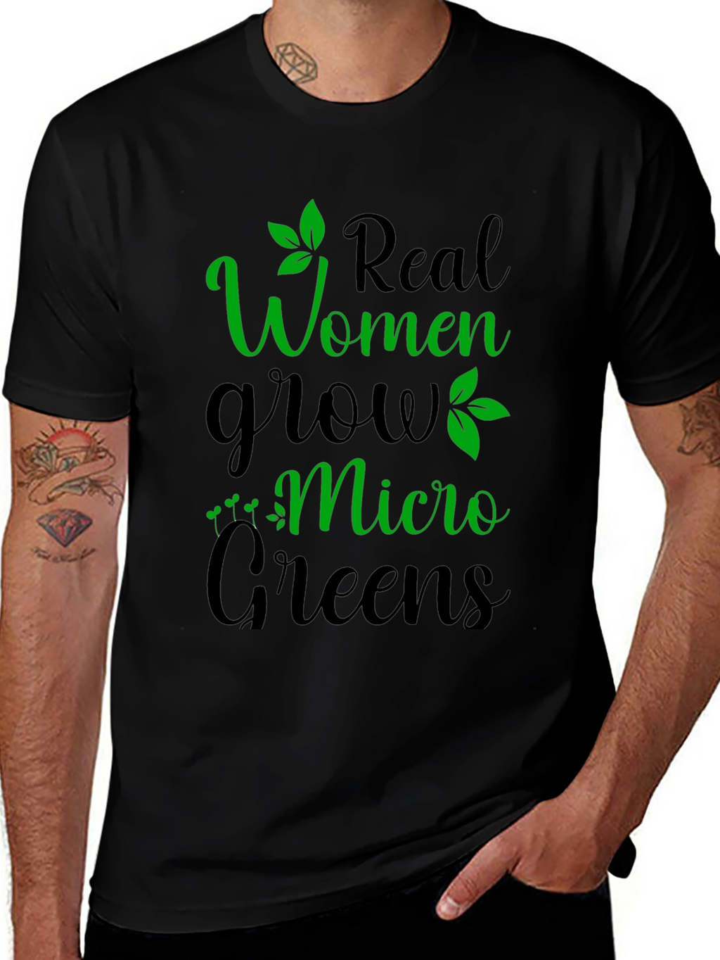 Real Women Grow Micro Greens Graphic T-Shirt
