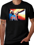 Horn Blower Graphic Tee - Stylish Black T-Shirt