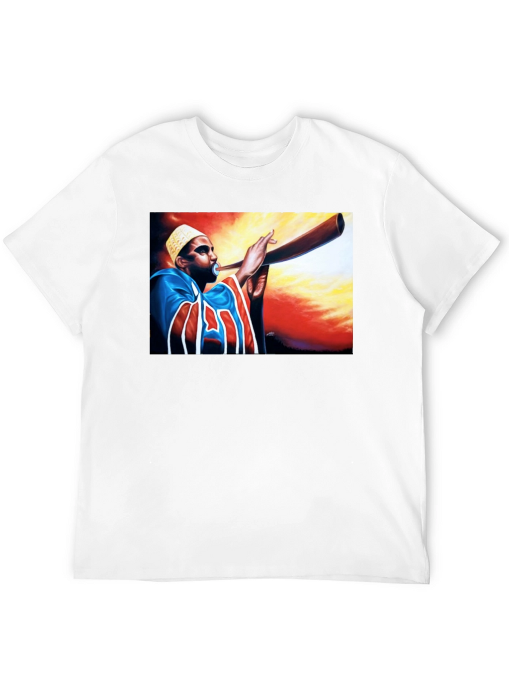 Horn Blower Graphic Tee - Stylish Black T-Shirt