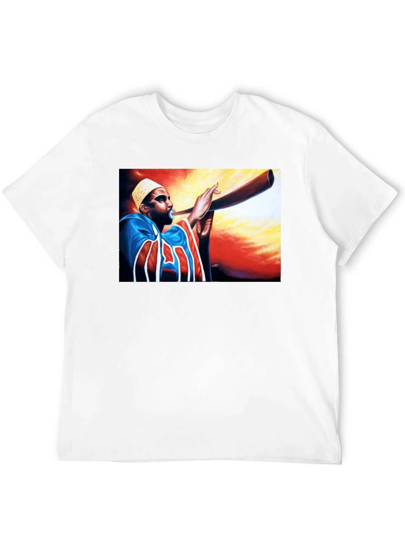 Horn Blower Graphic Tee - Stylish Black T-Shirt