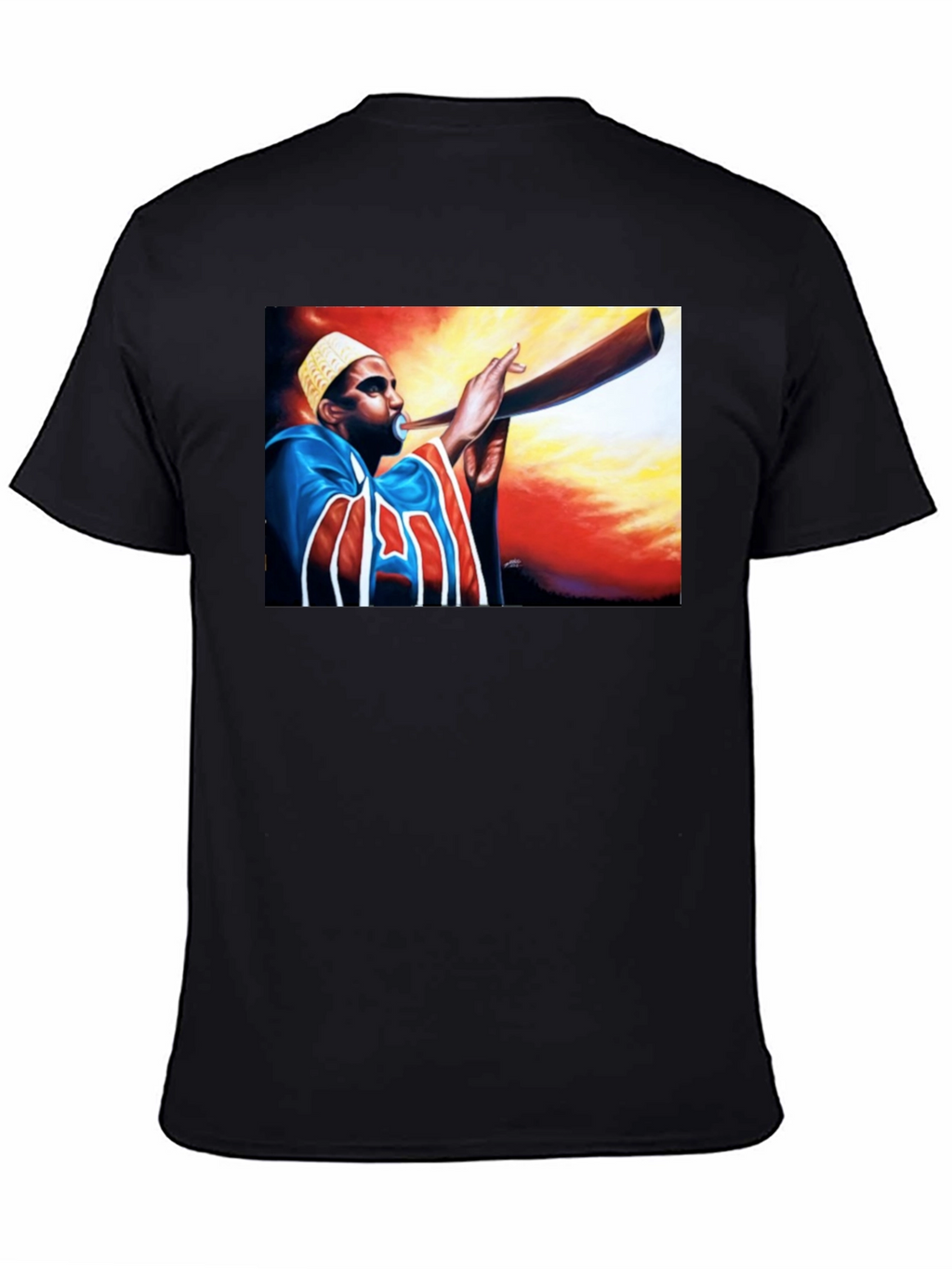 Horn Blower Graphic Tee - Stylish Black T-Shirt