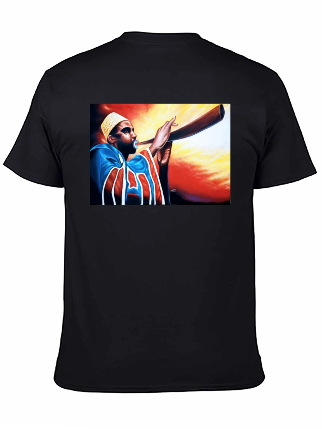 Horn Blower Graphic Tee - Stylish Black T-Shirt
