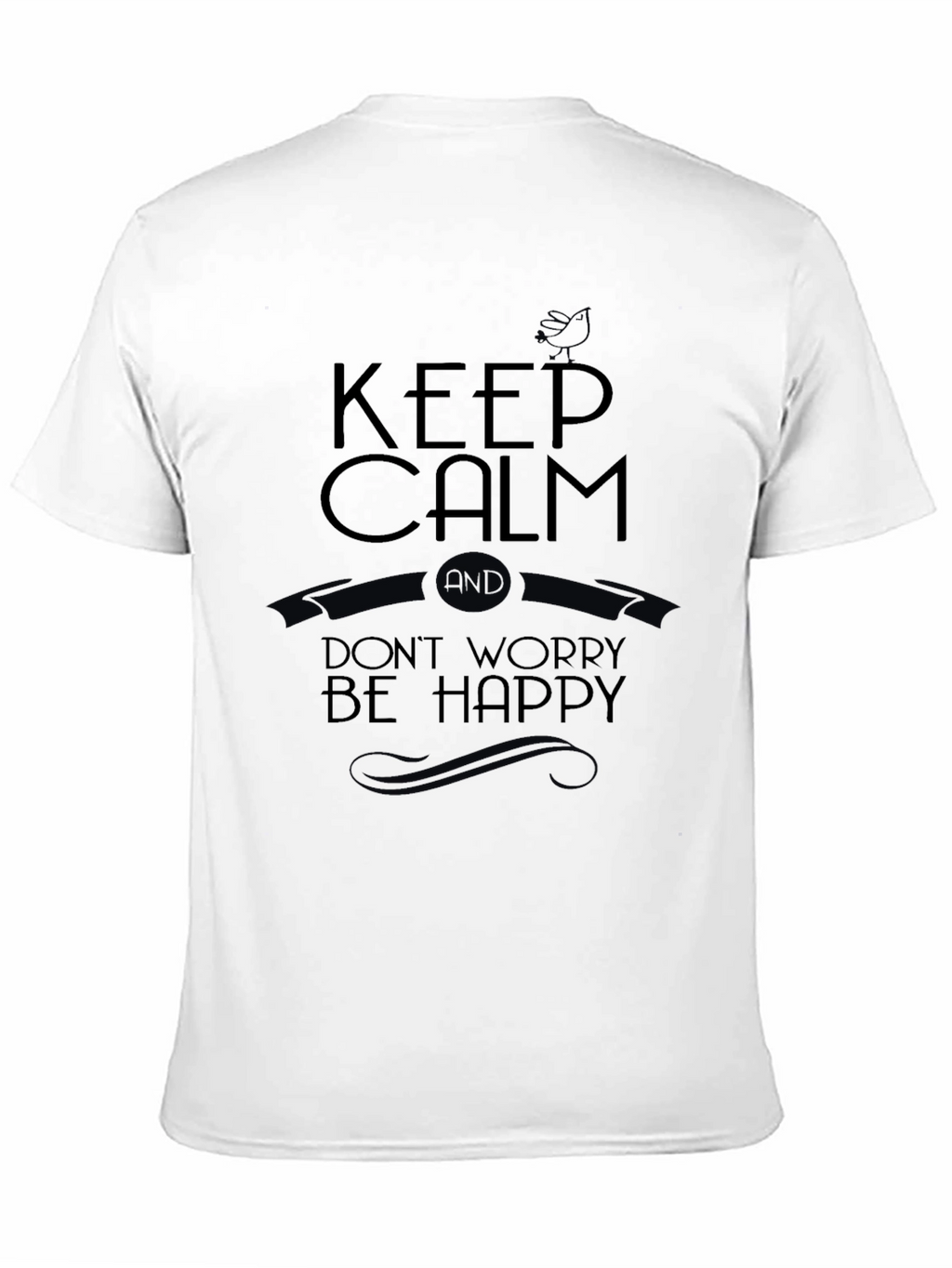Keep Calm Graphic Tee - Black Casual T-Shirt