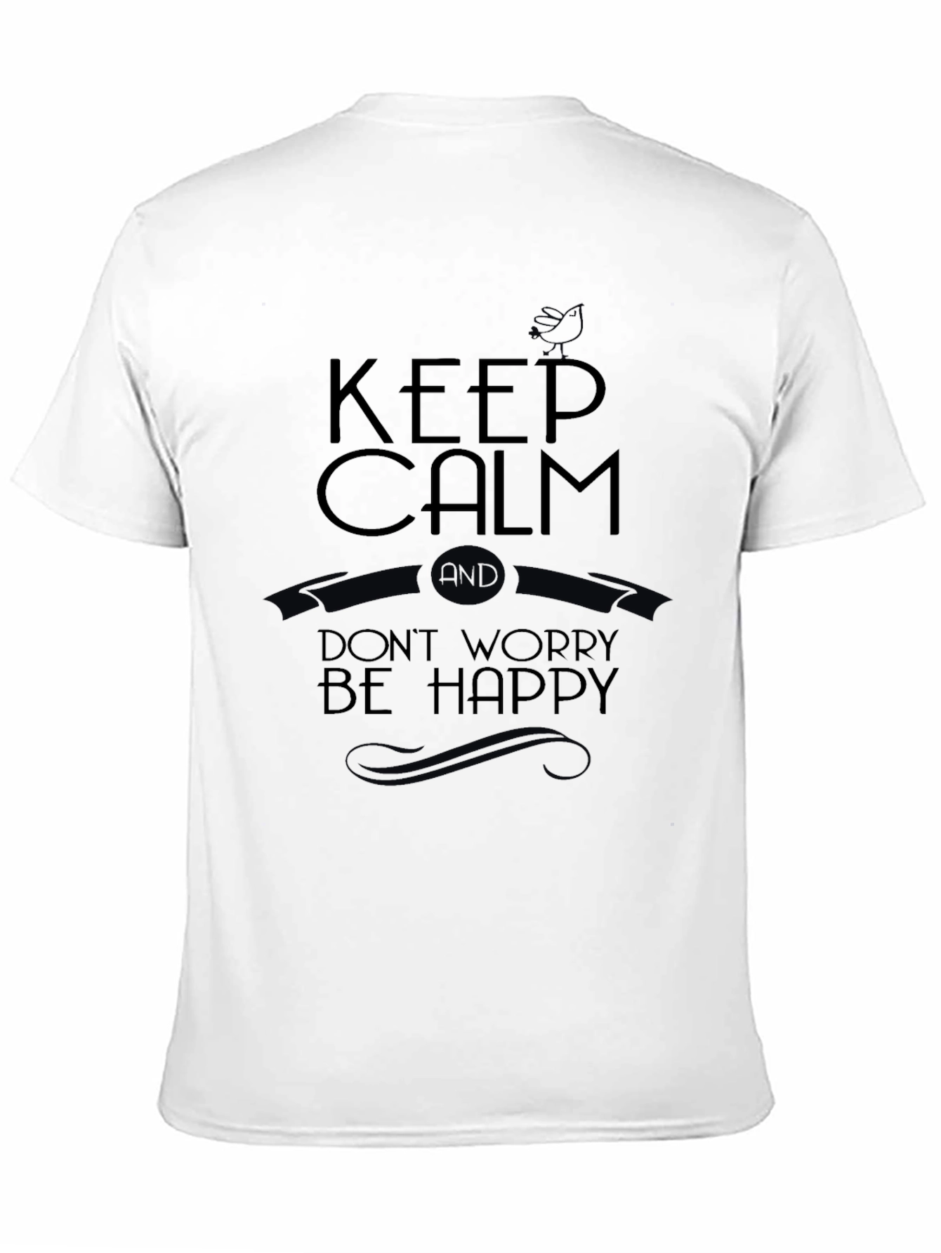 Keep Calm Graphic Tee - Black Casual T-Shirt