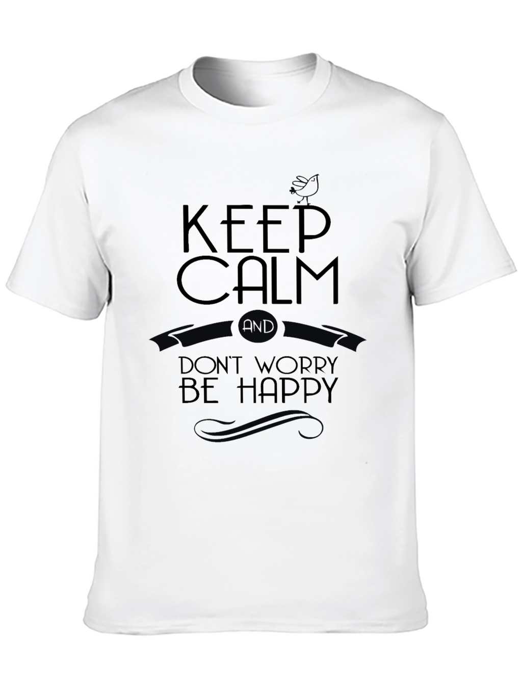 Keep Calm Graphic Tee - Black Casual T-Shirt