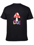 Mushroom Love Graphic Tee - Retro Style