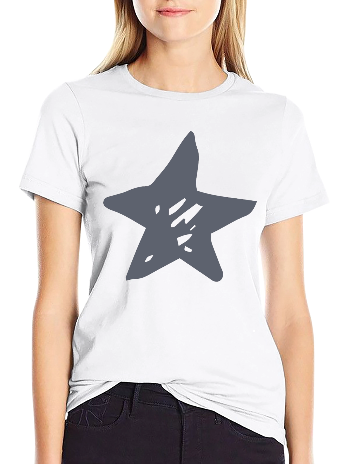 Star Graphic Black T-Shirt Casual Wear