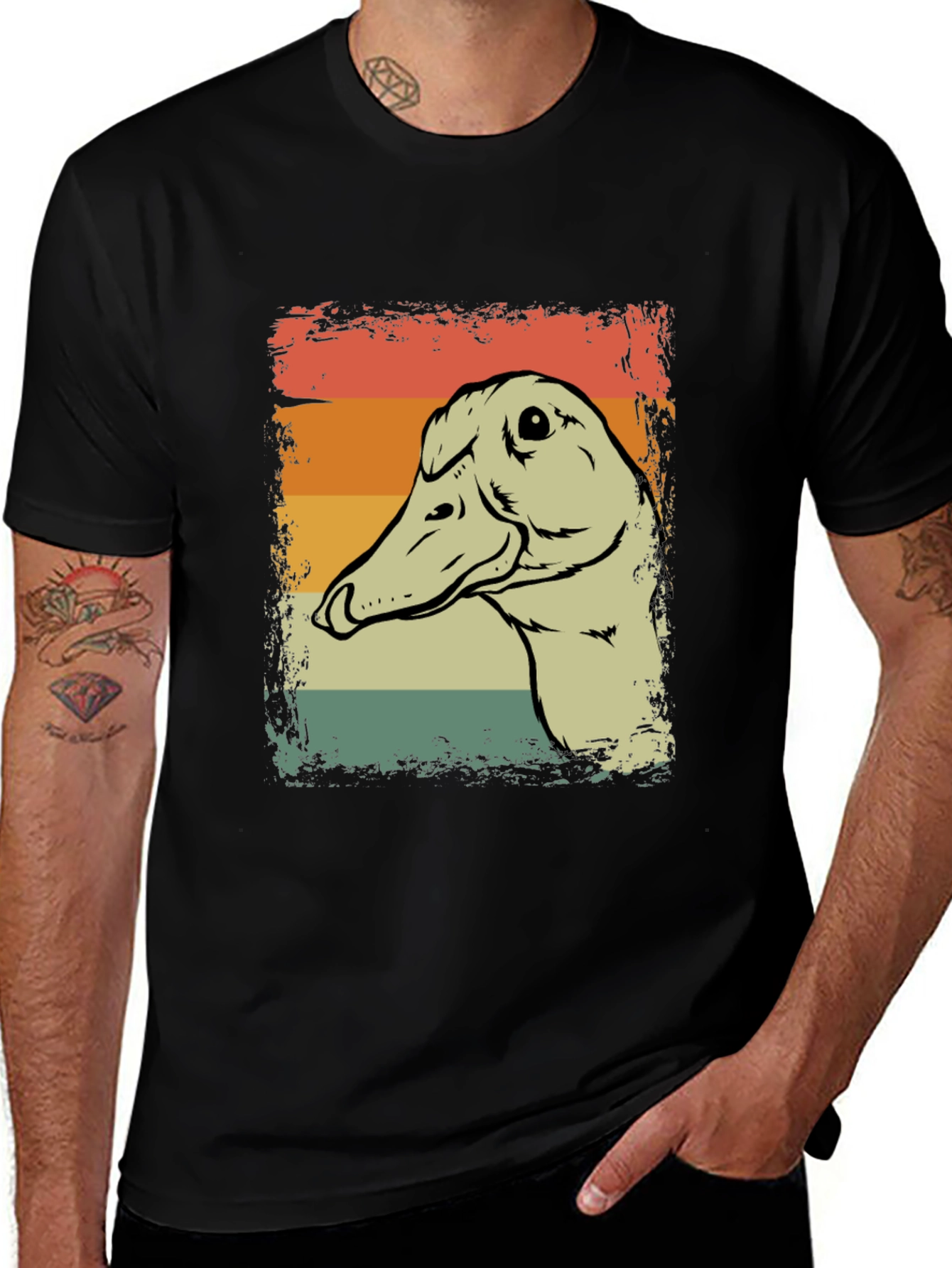 Retro Duck Graphic Tee - Vintage Style T-Shirt