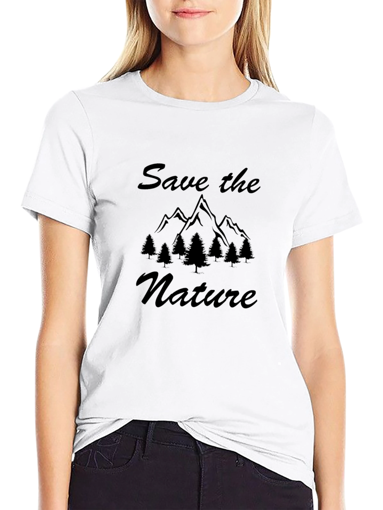 Save the Nature Black T-Shirt for Men