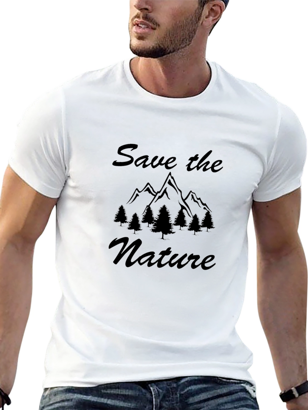Save the Nature Black T-Shirt for Men