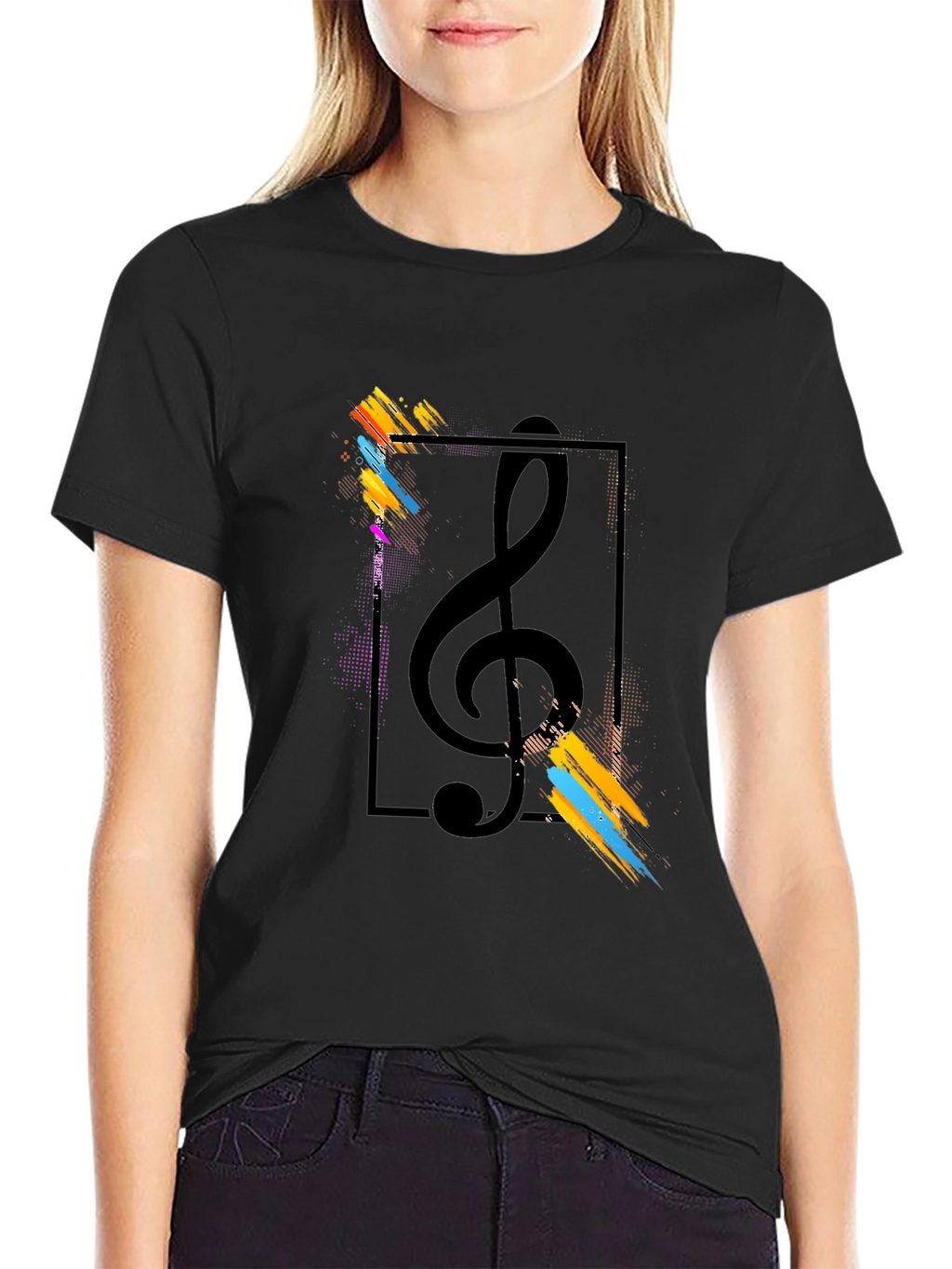 Treble Clef Artistic Graphic Tee - Music Lovers T-Shirt