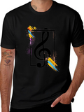 Treble Clef Artistic Graphic Tee - Music Lovers T-Shirt