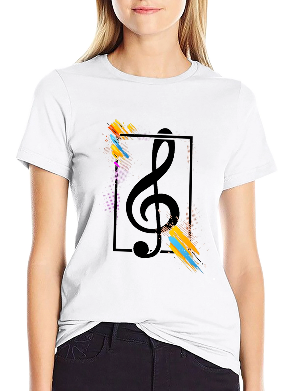 Treble Clef Artistic Graphic Tee - Music Lovers T-Shirt