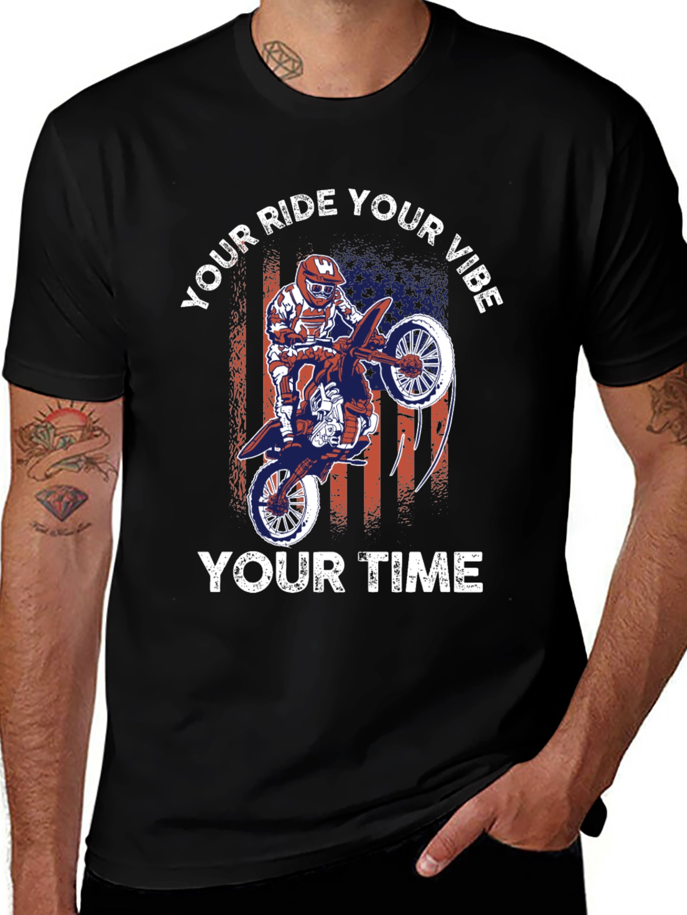 Motorcycle Rider Graphic T-Shirt - Your Ride Your Vibe