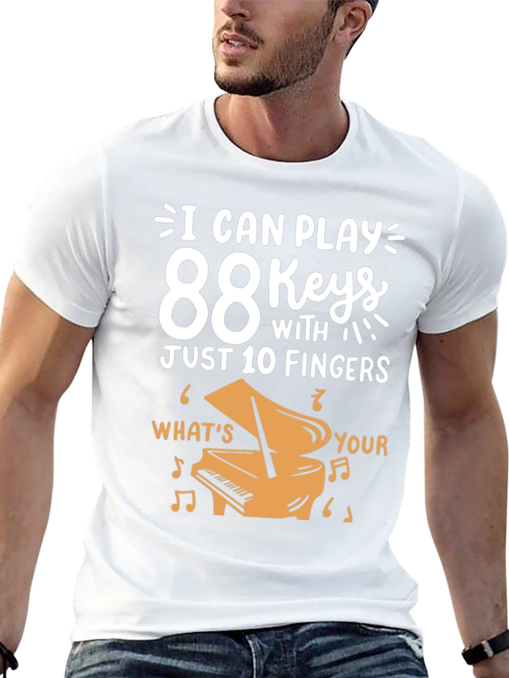 88 Keys Piano Player T-Shirt - Music Lover Gift