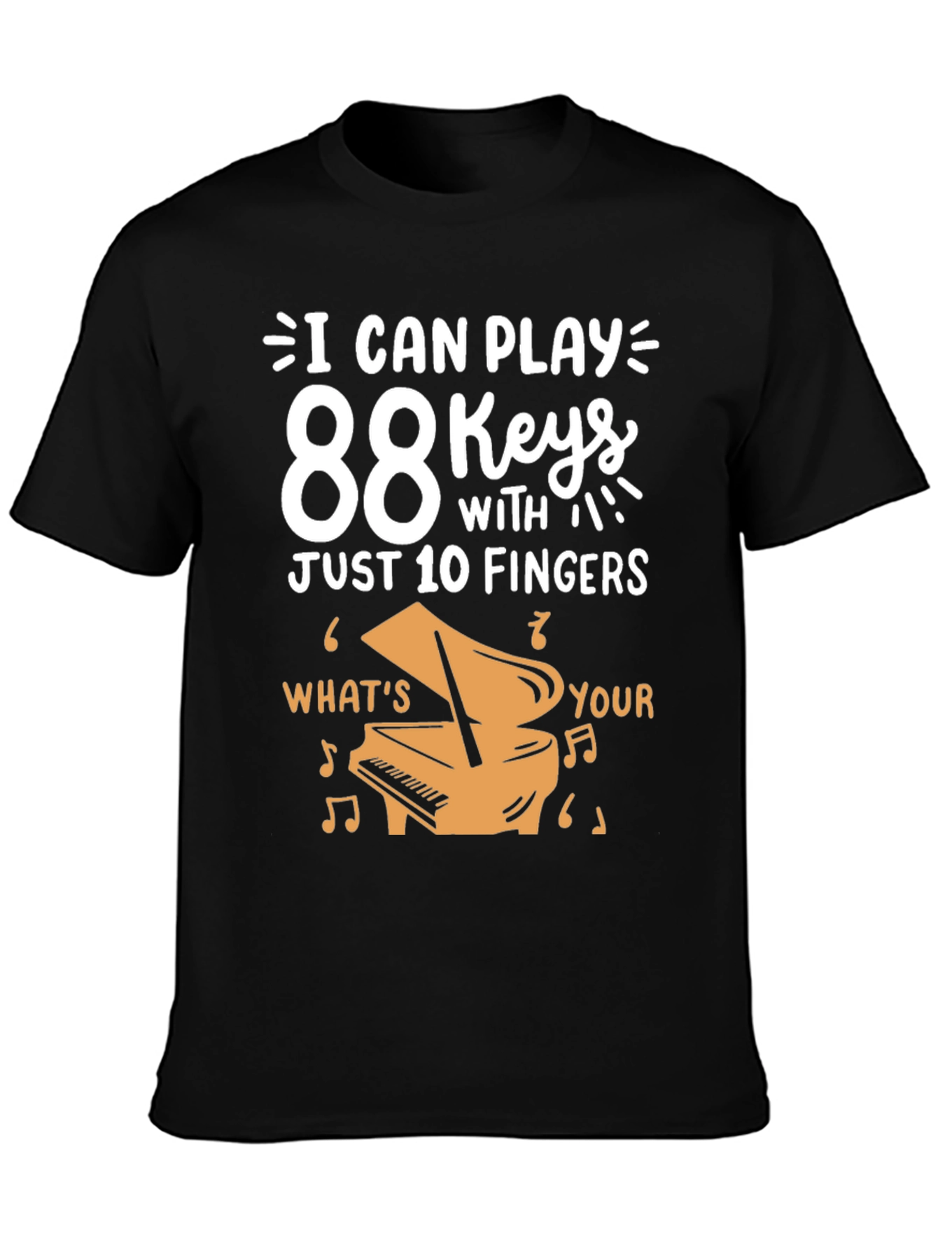 88 Keys Piano Player T-Shirt - Music Lover Gift