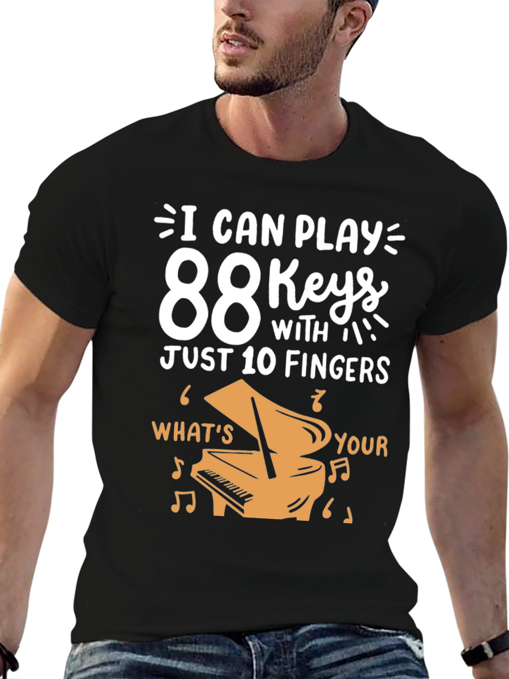88 Keys Piano Player T-Shirt - Music Lover Gift