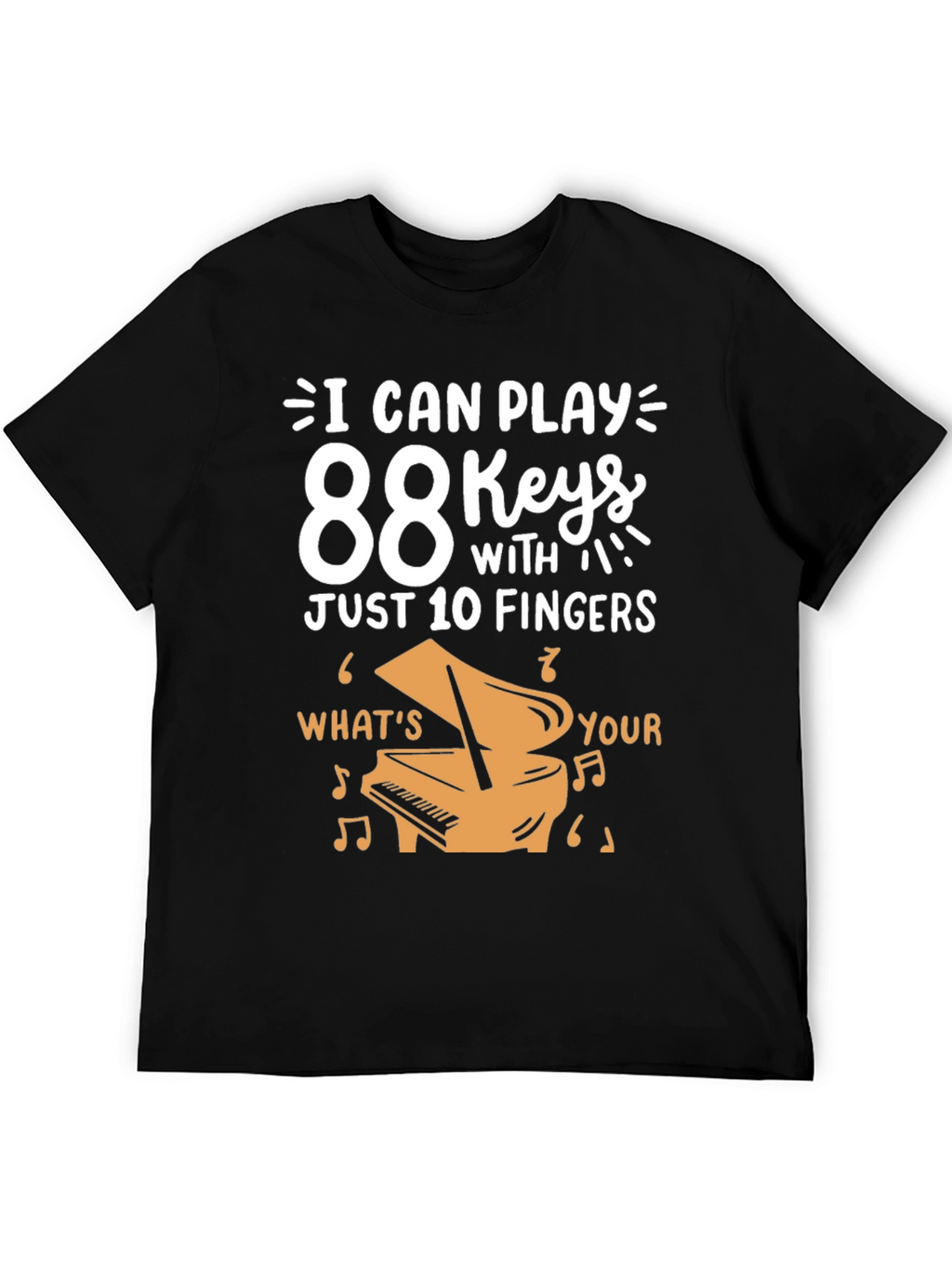 88 Keys Piano Player T-Shirt - Music Lover Gift