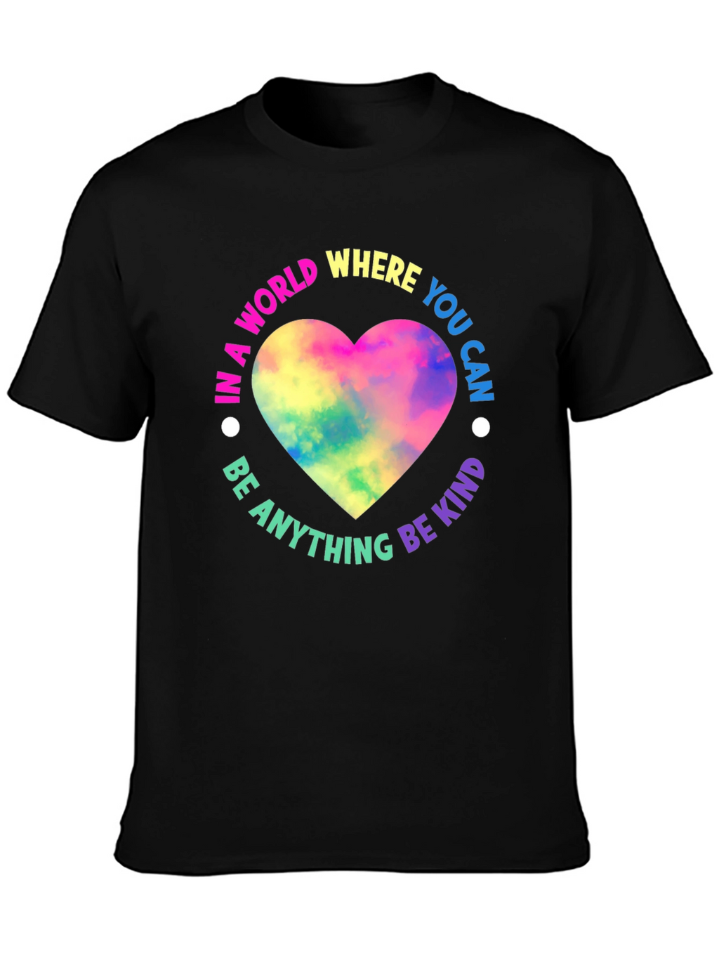 Kindness Heart Graphic Black T-Shirt