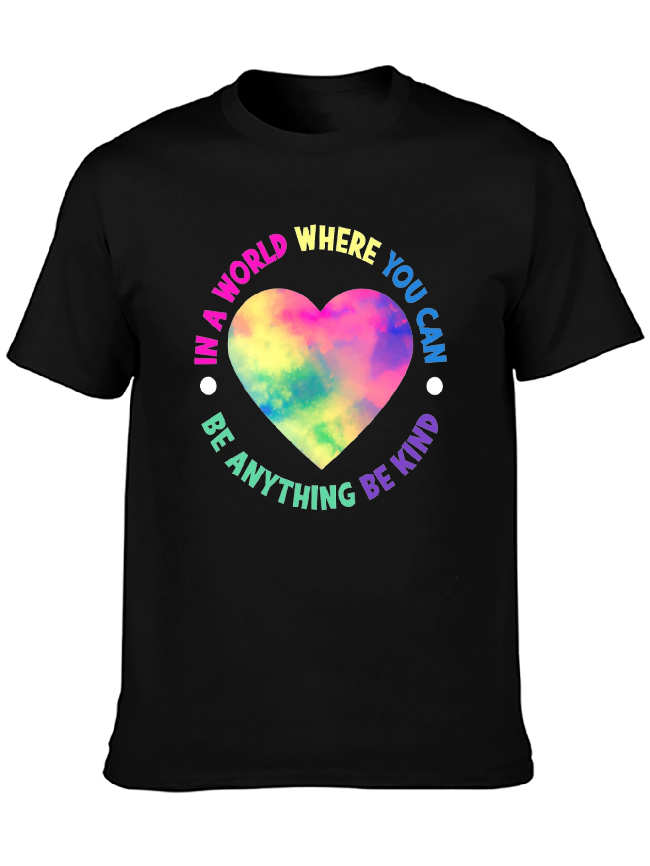 Kindness Heart Graphic Black T-Shirt