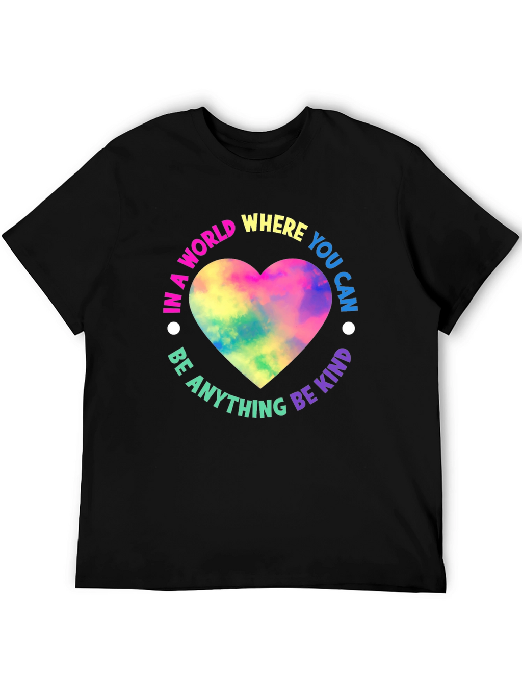 Kindness Heart Graphic Black T-Shirt