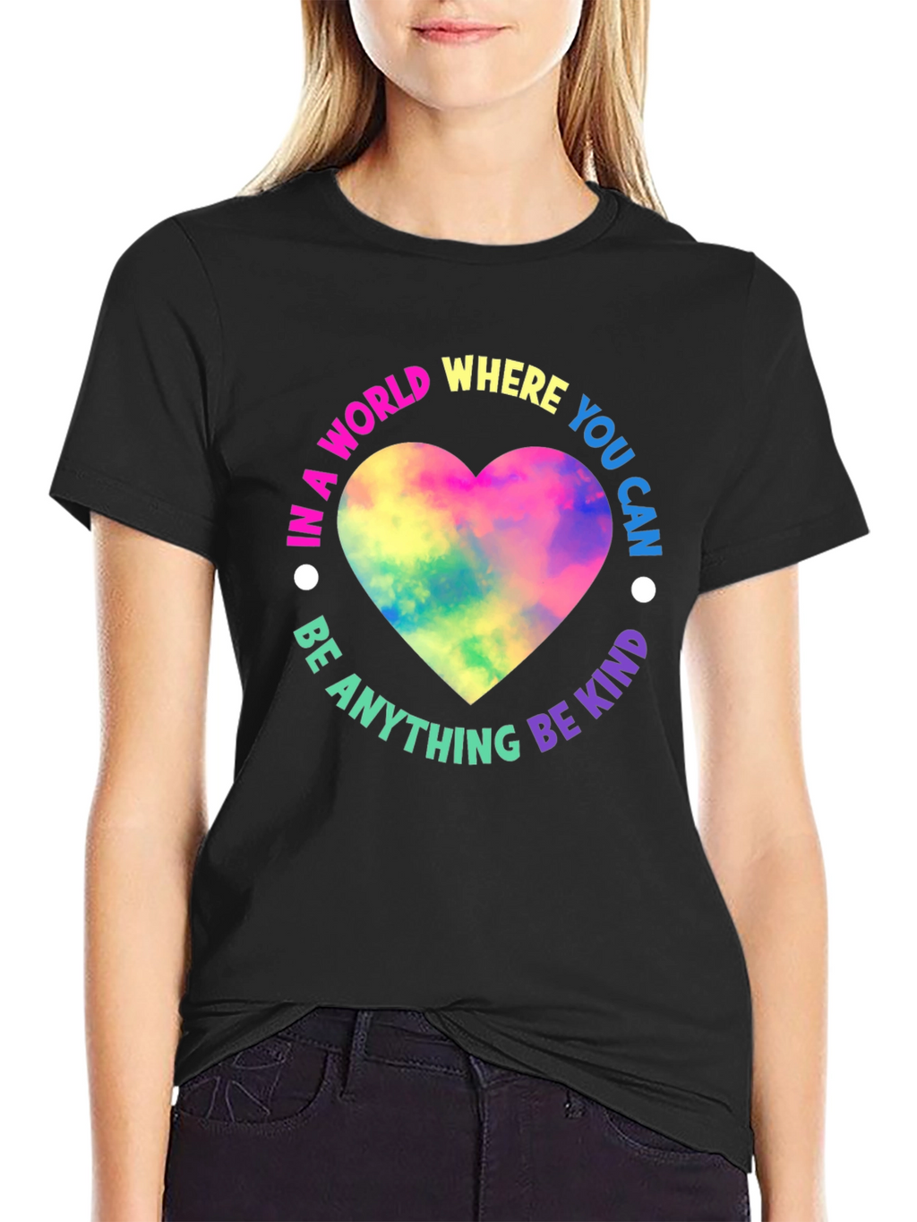 Kindness Heart Graphic Black T-Shirt