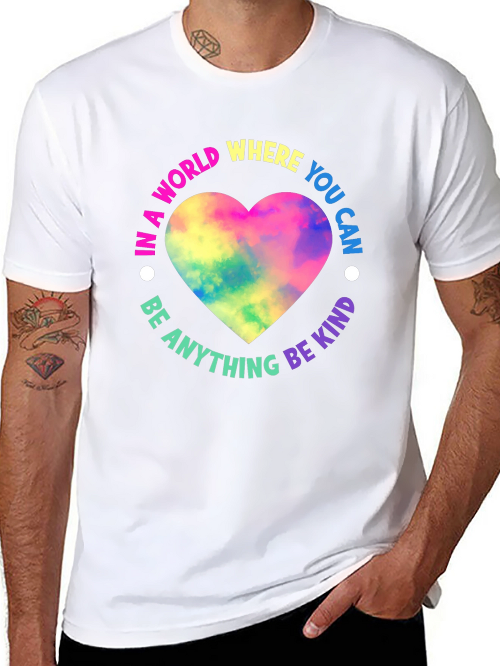 Kindness Heart Graphic Black T-Shirt