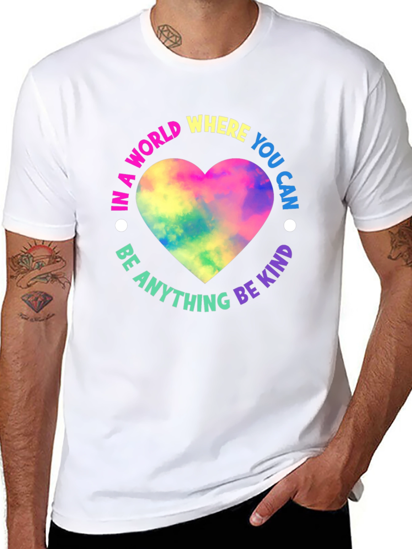 Kindness Heart Graphic Black T-Shirt