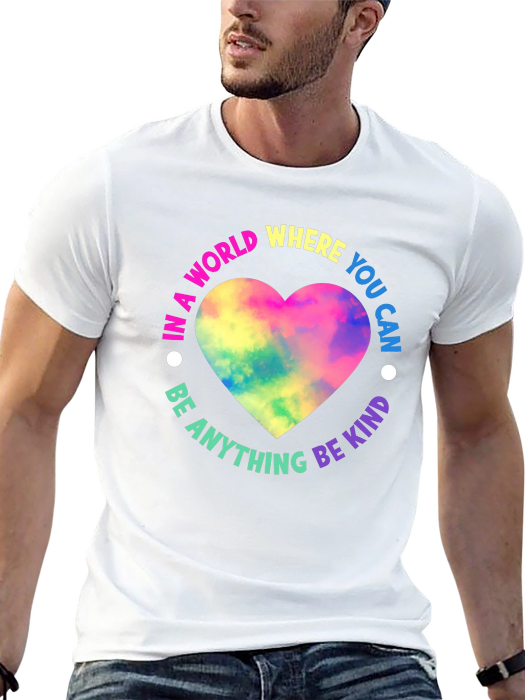 Kindness Heart Graphic Black T-Shirt