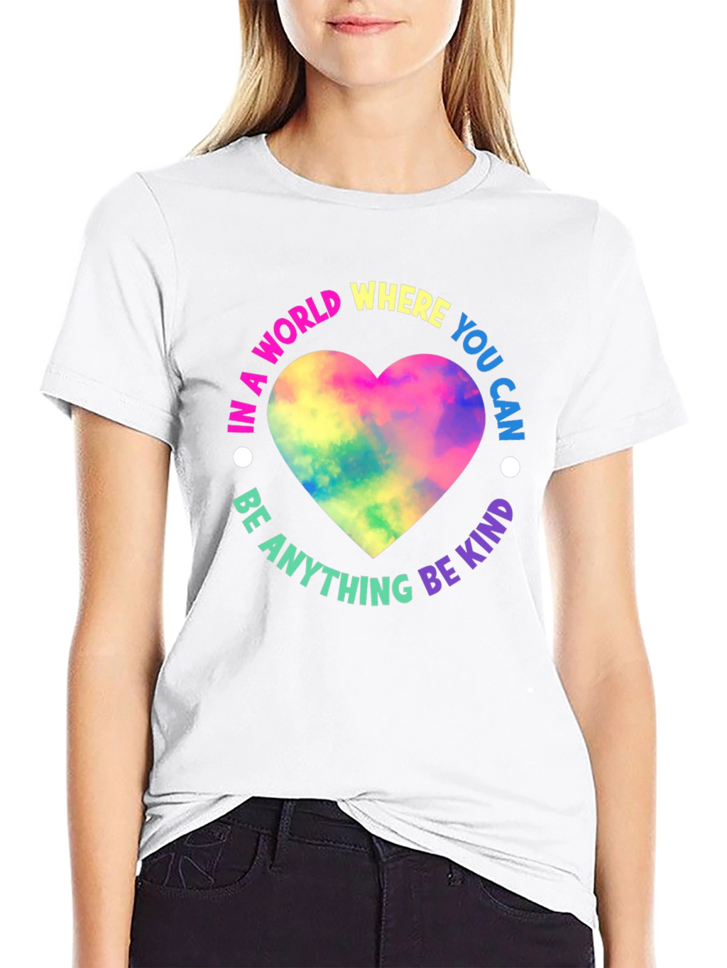 Kindness Heart Graphic Black T-Shirt