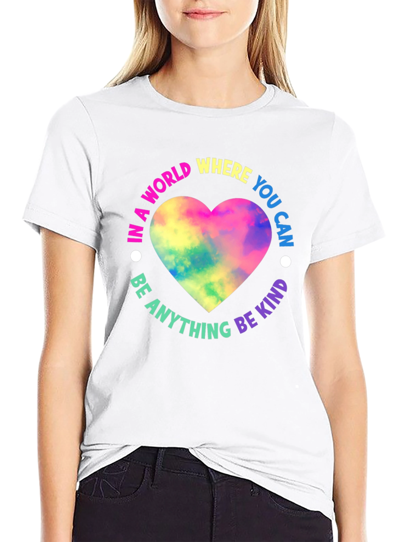 Kindness Heart Graphic Black T-Shirt