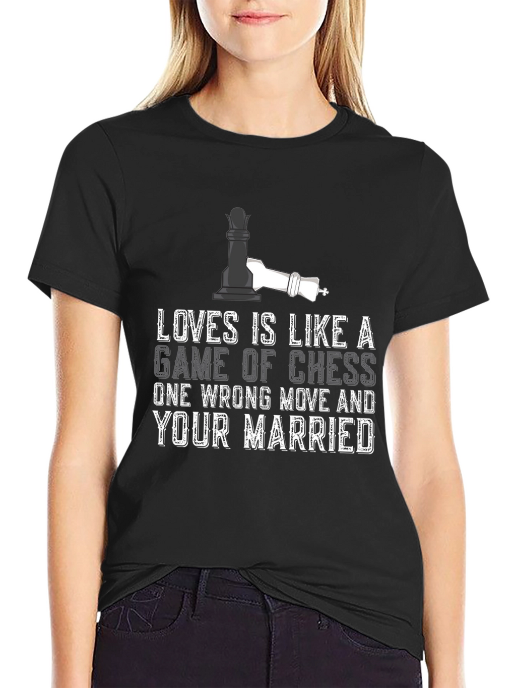 Chess Game T-Shirt: Love & Marriage Humor