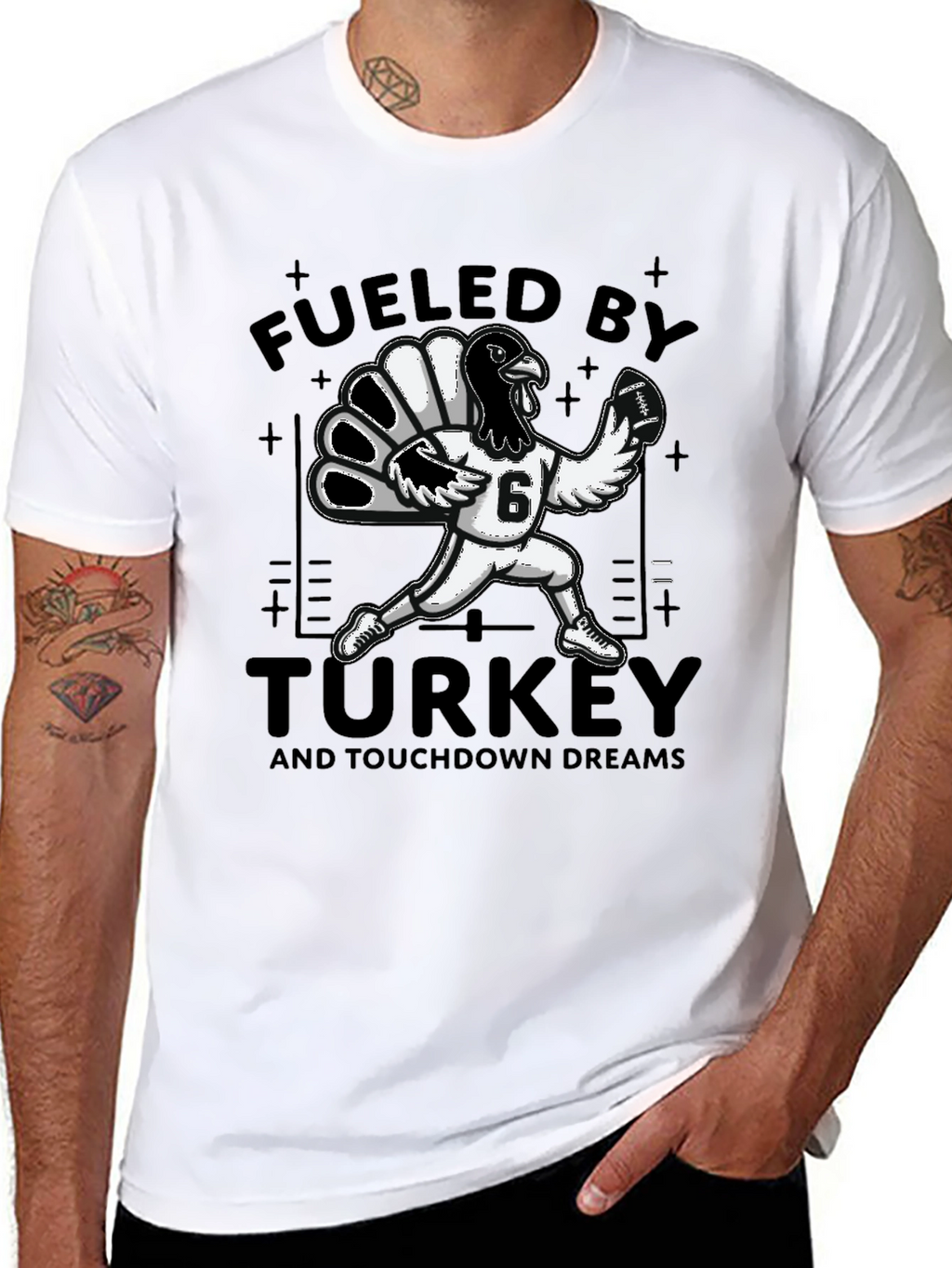 Fueled By Turkey Football T-Shirt