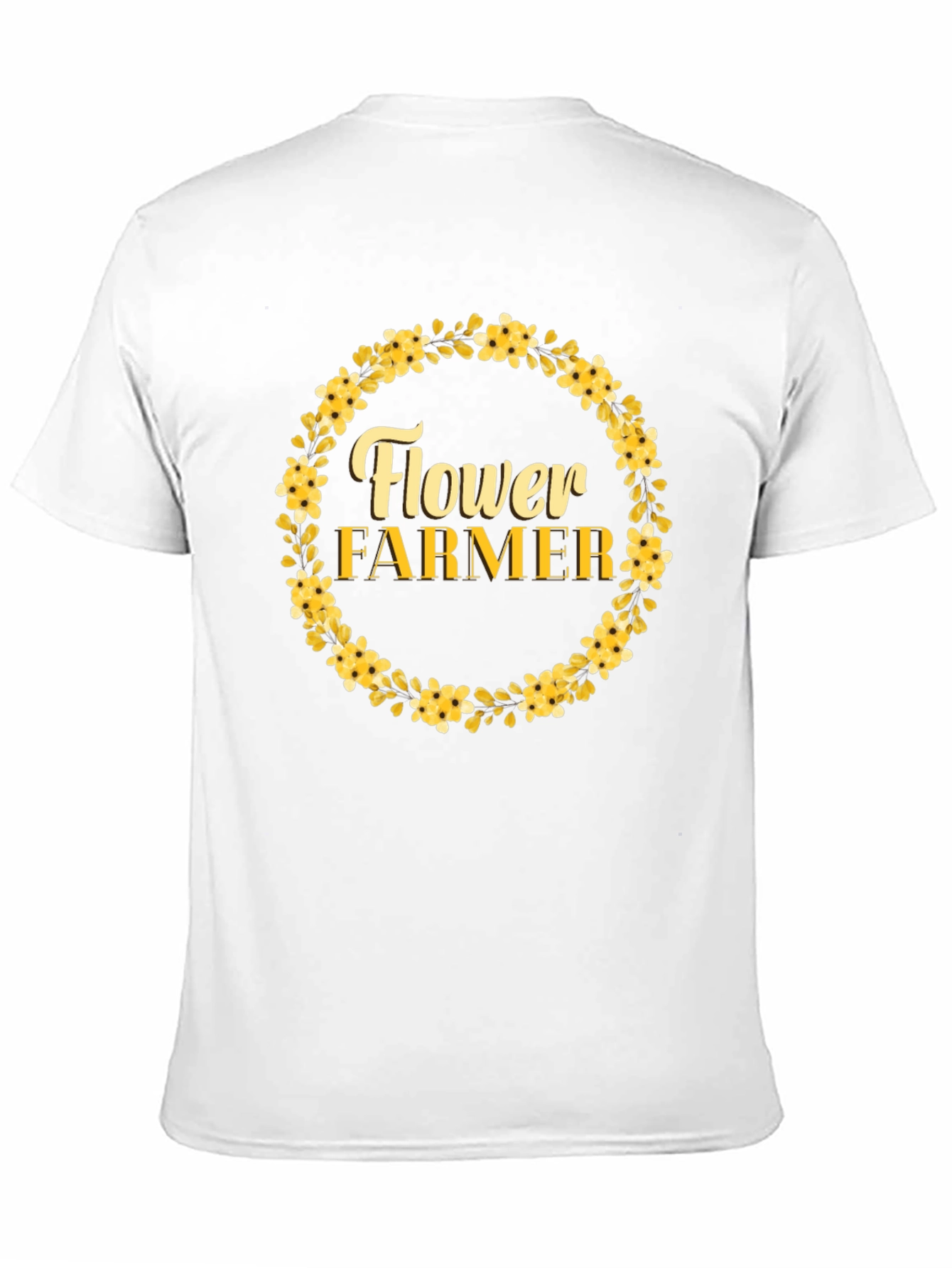 Flower Farmer Graphic T-Shirt - Floral Wreath Design