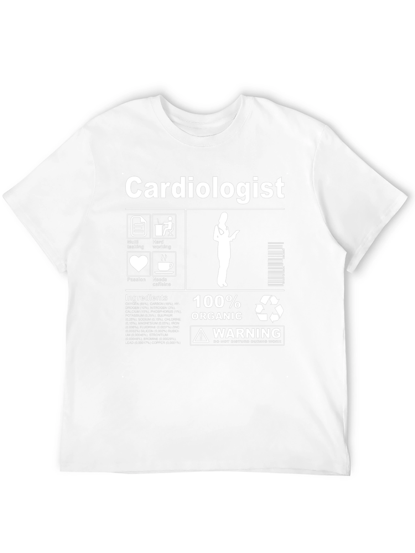 Cardiologist T-Shirt: 100% Organic Funny Medical Tee