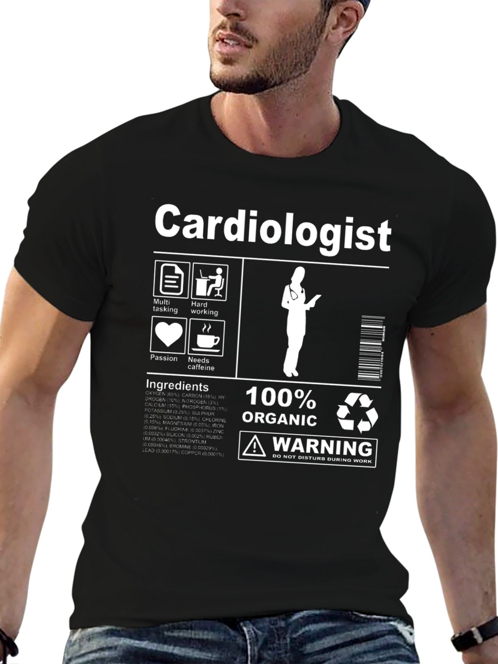 Cardiologist T-Shirt: 100% Organic Funny Medical Tee