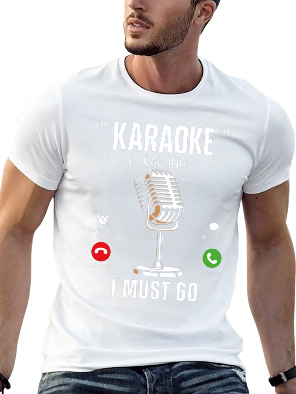 Karaoke Calling T-Shirt - Music Lover Tee