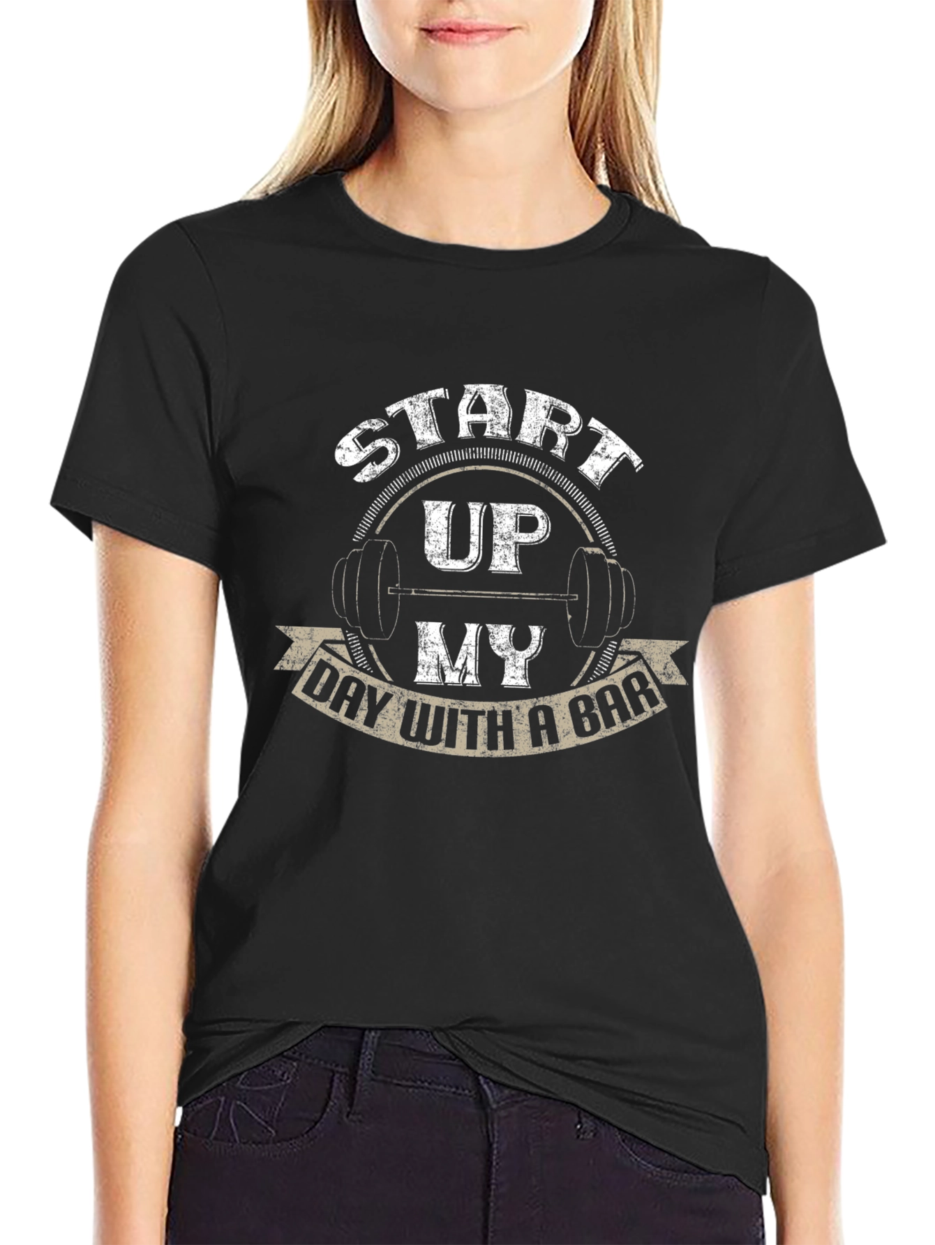 Weightlifting T-Shirt: Start Up My Day With a Bar