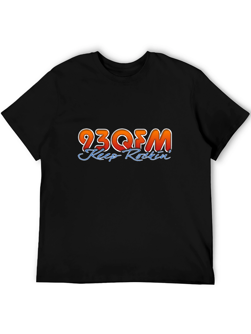 93QFM Keep Rockin Black T-Shirt