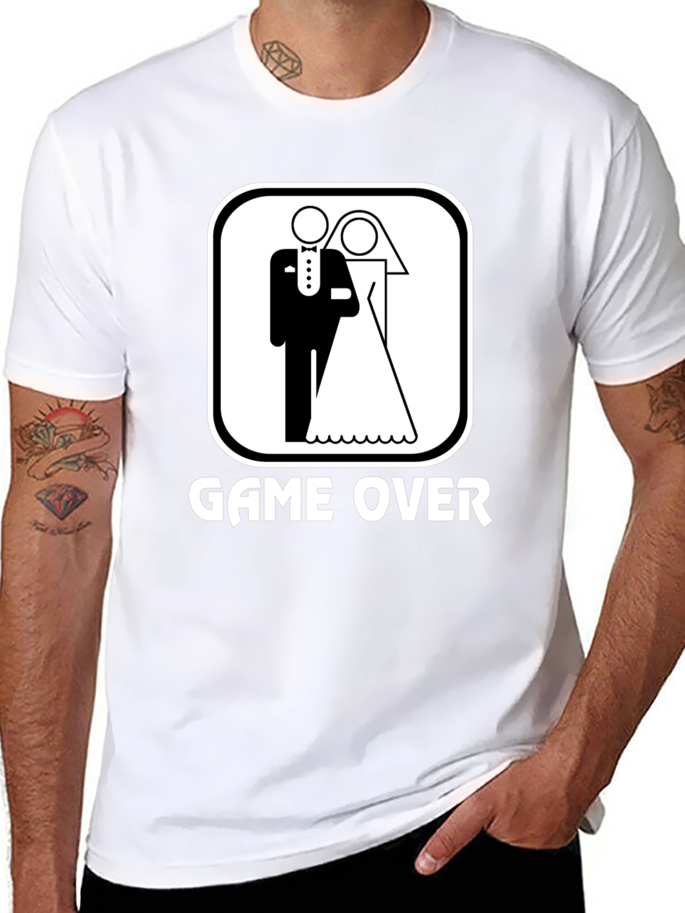 Game Over Wedding Graphic T-Shirt