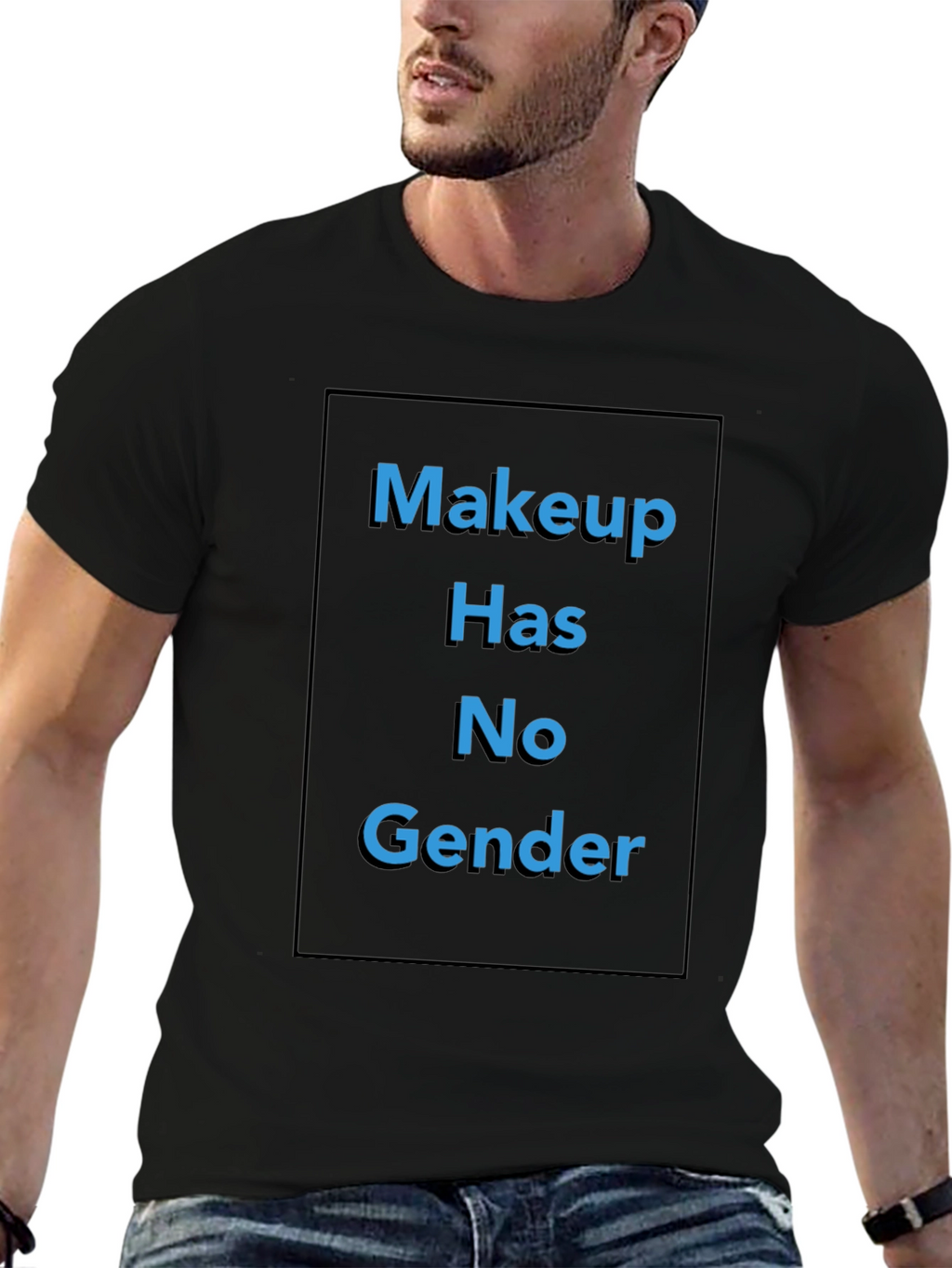 Makeup Has No Gender Black T-Shirt