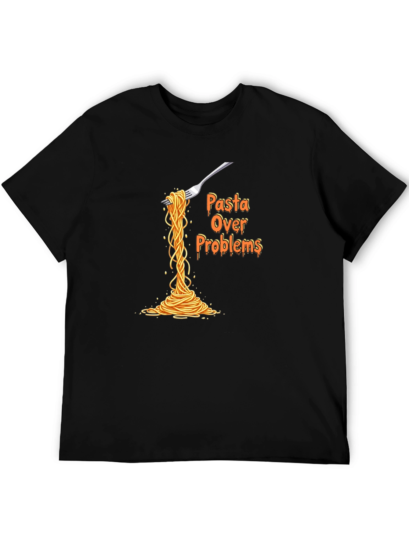Pasta Over Problems T-Shirt Funny Graphic Tee